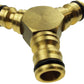 3 Way Male Snap-On Connector Brass