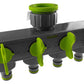 4-Way Splitter with Valves Lime