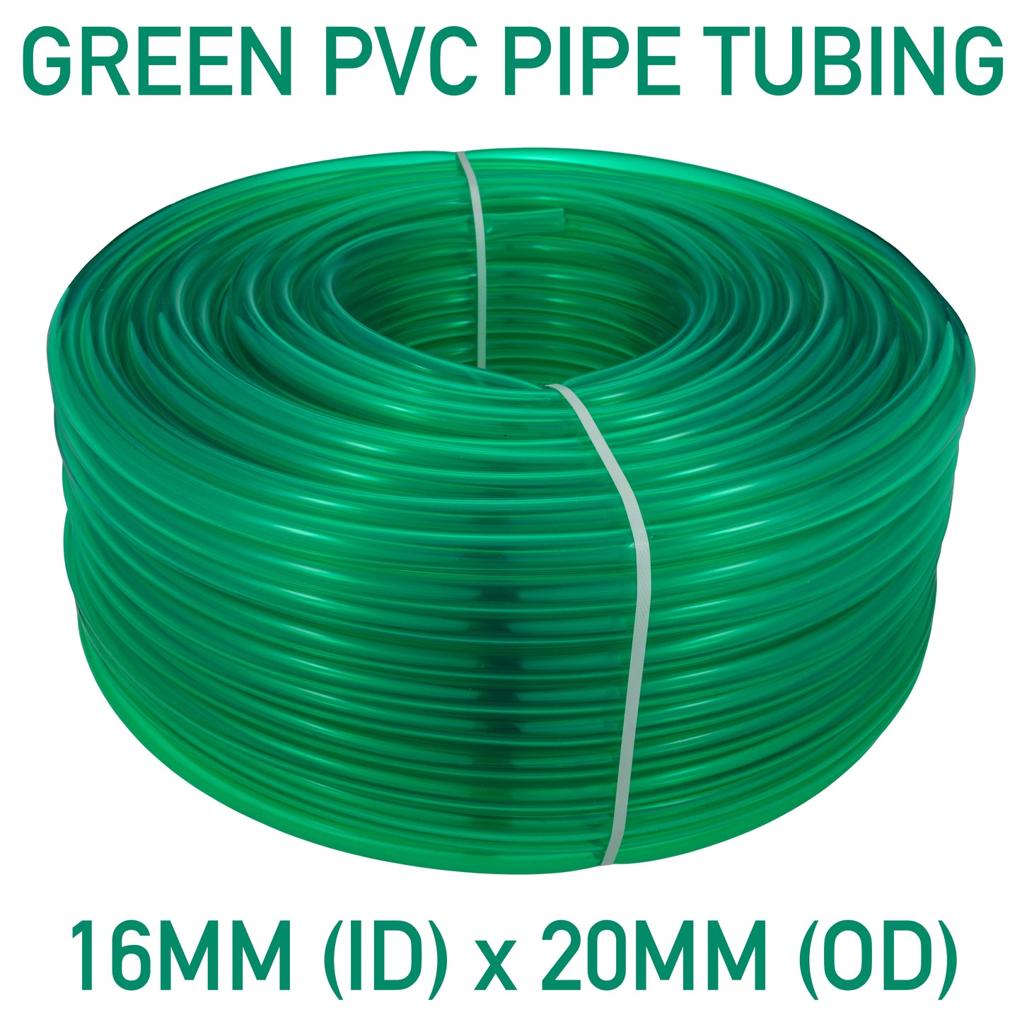 Green Semi-Transparent PVC Pipe 16mm*20mm