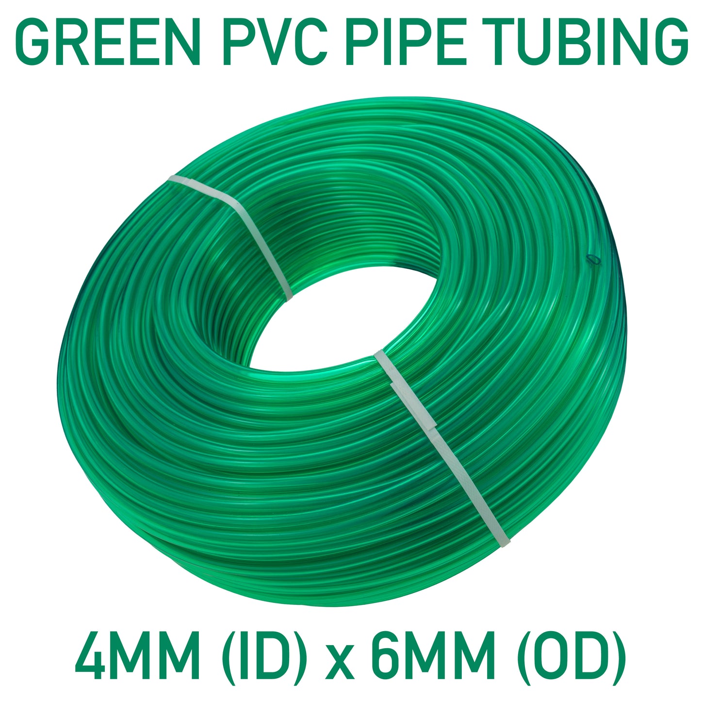 Green Semi-Transparent PVC Pipe 4mm*6mm