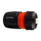 Female Hose Connector With Stop, 1/2" or 5/8" Hose, Black/Orange