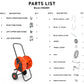 Hose Cart with Wheels for 60m 1/2" Garden Hose CW