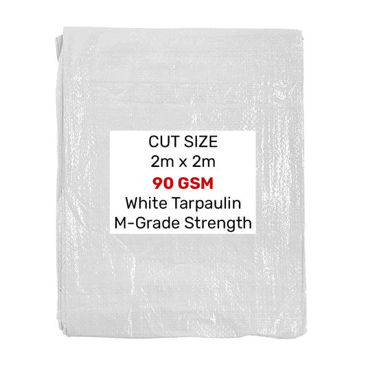 X001MPSIUJ x47, MYPURECORE Heavy Duty White Tarpaulin – Durable, Waterproof & UV Resistant – Versatile Tarp Sheet for Outdoor, Garden, Camping – Large Groundsheet for Pergolas, Sheds, Weather Protection (2m x 2m)