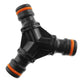 Three Way Snap-On Male Black