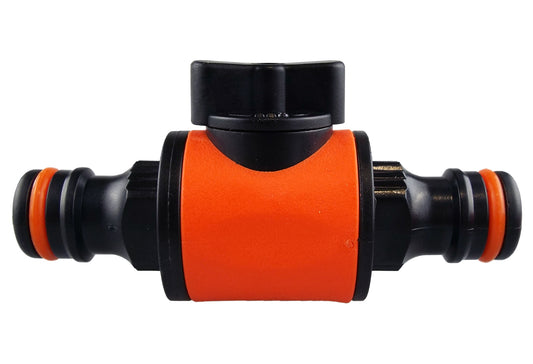 Cost Wise Snap On Male-Male In Line Valve Black/Orange