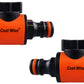 Cost Wise Snap On Male-Male In Line Valve Black/Orange