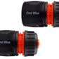 Female Hose Connector, 1/2" or 5/8" Hose, Black/Orange