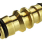 Two Way Male Snap-On Connector Brass