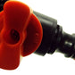 Two Way Tap Splitter Orange/Black with Valves