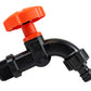 1/2" BSPM Plastic Quick Connect Tap Black/Orange