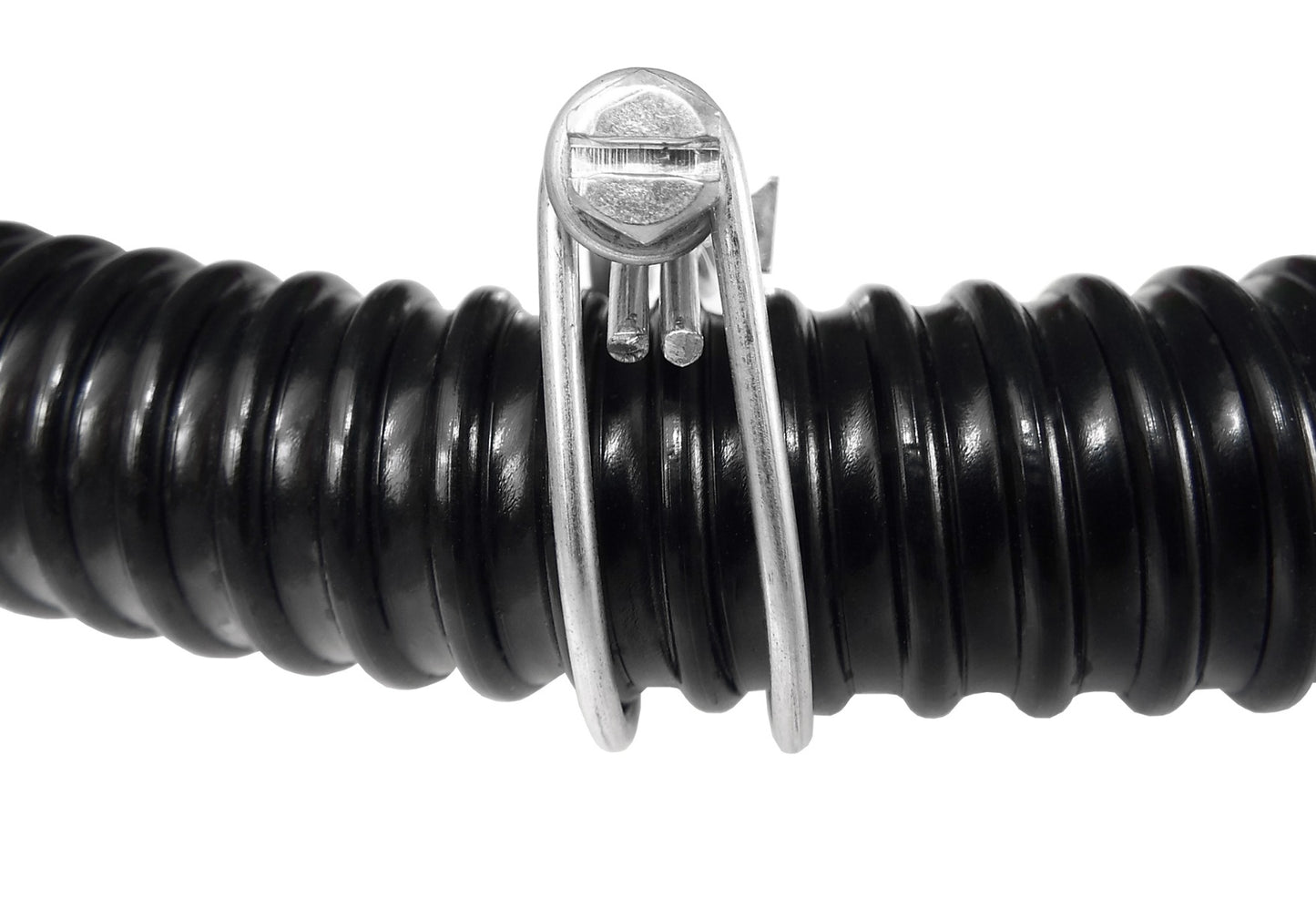 X001G7Y7GH x 45, Corrugated Flexible Hose Pond Pipe 25mm / 1"– 2-Meter with Advanced Double-Wired Hose Clips for Pond Pumps, Filters, Drainage – Corrugated Water Butt Connector Pipe - Black. Set by MYPURECORE