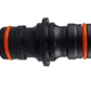 Two Way Connector Male - Max Flo Black/Orange