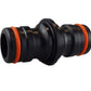 Two Way Connector Male - Max Flo Black/Orange