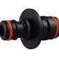 Two Way Adaptor Max Flo to Standard Snap-On Male Black/Orange