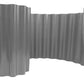 Wavy Plastic Garden Lawn Edging, H=15CM, L=9M, Light Gray