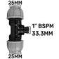 IBC 2” S60X6 Cap with 25mm MDPE Tee