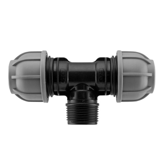 MDPE Tee 50mm - 1.5" BSPM - 50mm