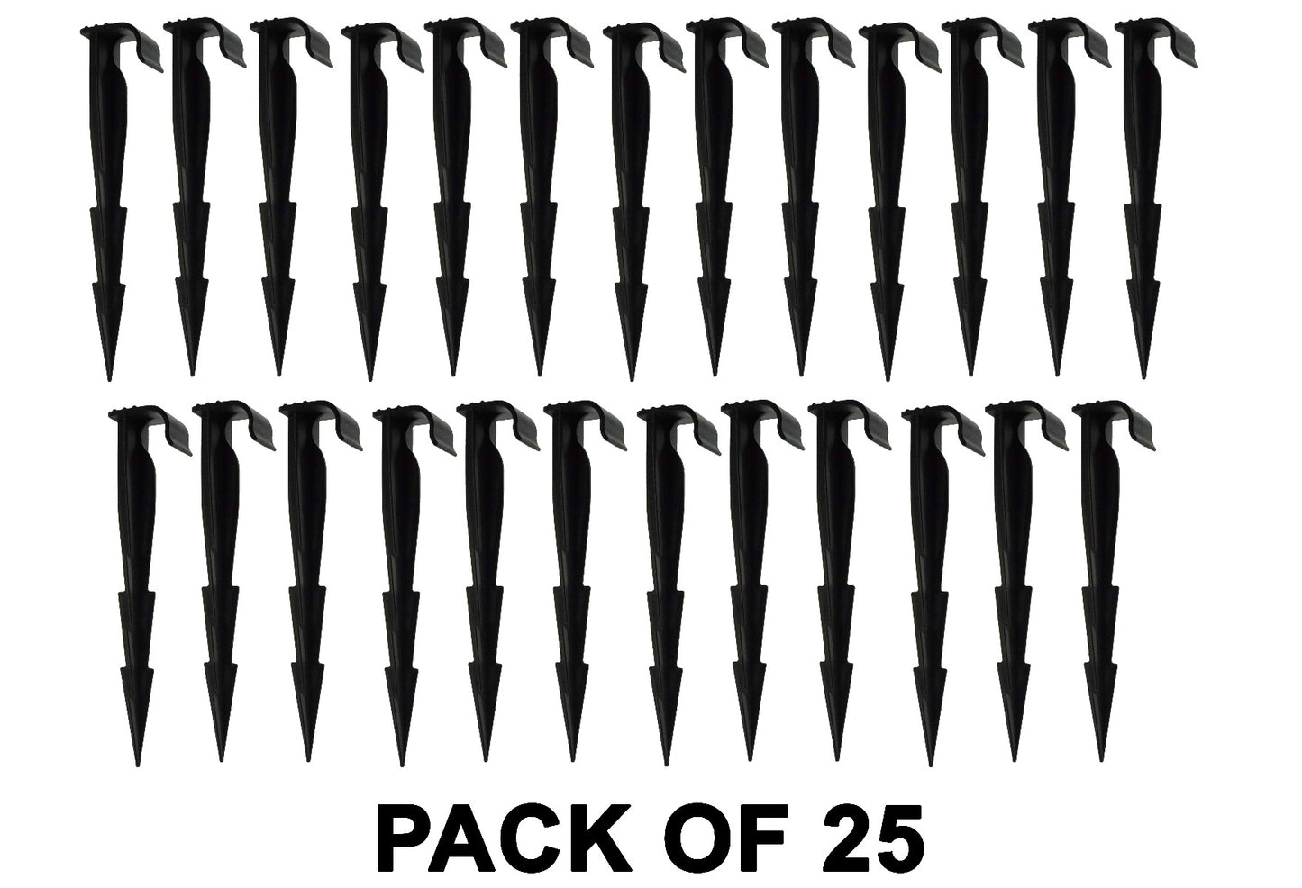 X001BU1CSP x30, Garden Pegs – 25-Piece Pack of 6.3-inch Ground Pegs for Irrigation System – Ground Anchors for Drip Watering Line – Strong and Durable Anchor Pegs – Ideal for Any Type of Soil. Set by MYPURECORE