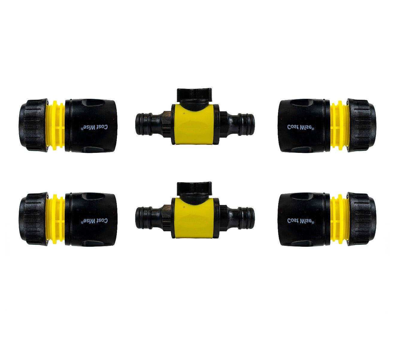 Cost Wise Snap On Male-Male In Line Valve Kit Yellow/Black