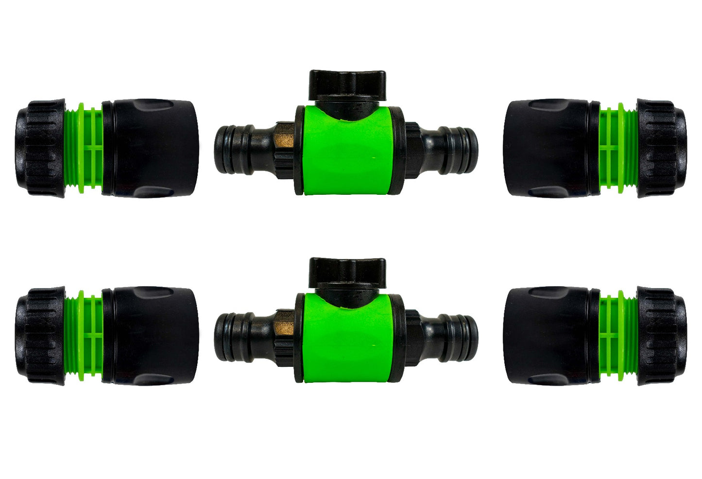 X001L0052J x1,	in-Line Valve Kit Hose Connector Pack of 2 – Hozelock Compatible Connector for Gardening, Watering, Irrigation – Garden Hose Pipe Shut Off Valve – Heavy Duty and Durable. Set by MYPURECORE