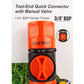 Cost Wise Female Connector with Valve And 3/4" BSPF Inlet