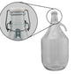 Glass Demijohn 5L 2 Pack Swing Top Cap, Airlock & Bung