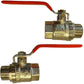 Brass Nickel-Plated Lever Valve 3/4" BSPM-F
