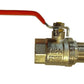 Brass Nickel-Plated Lever Valve 3/4" BSPM-F