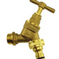 Garden Bib Tap Brass 1/2" BSPM Inlet + Snap-On Male