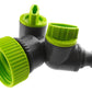 Double Tap Connector with Valves Lime