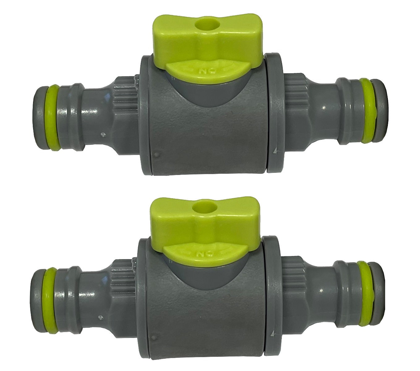 X001N5UT9L x1, in-Line quick release shut off valve kit compatible with Hozelock Pack of 2 – Fits all Hozelock female connectors – Garden Hose Pipe Shut Off Valve – Heavy Duty and Durable Kit. Set by MYPURECORE
