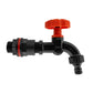 Water Butts Kit 1/2" With PP Black Tap