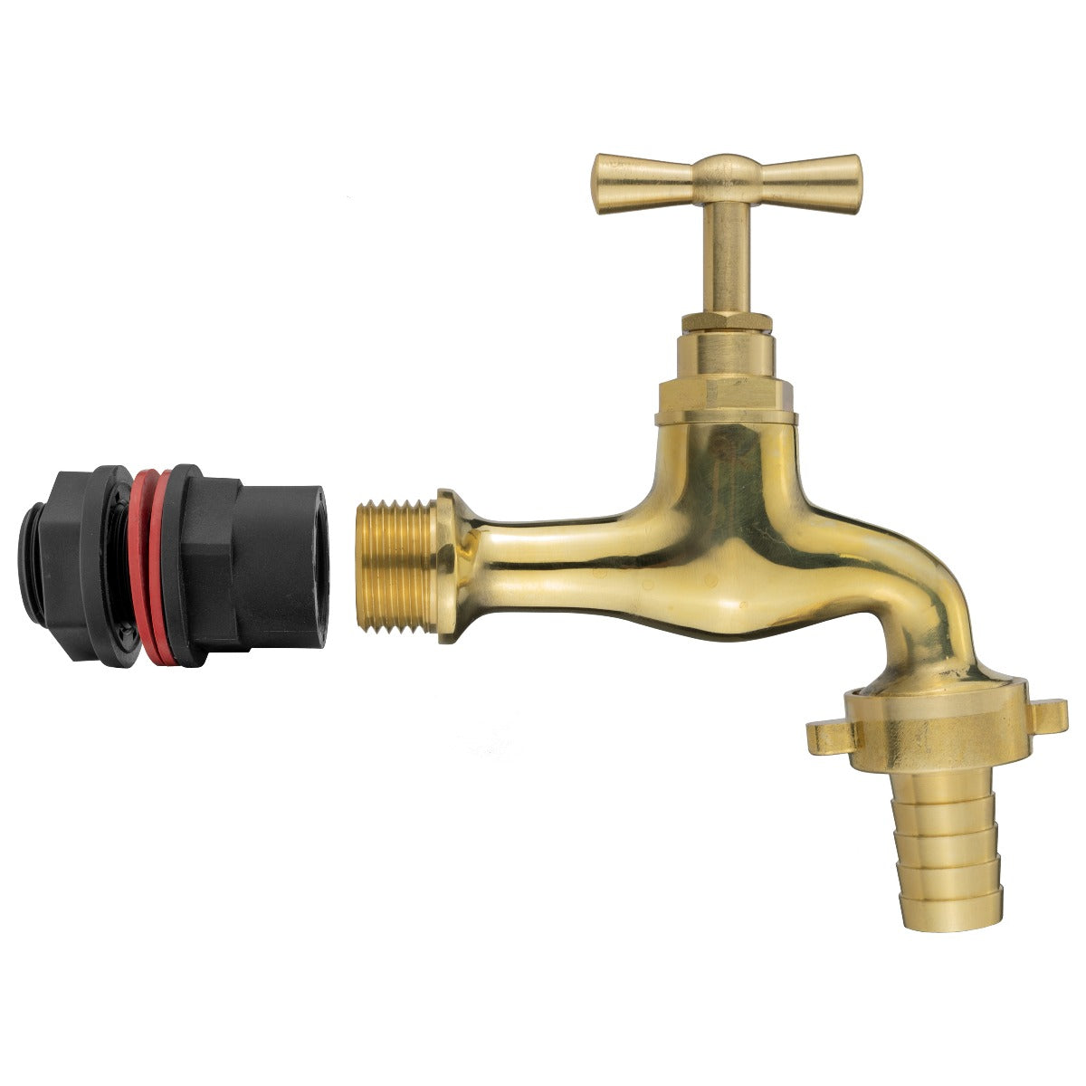 Water Butts Kit 1/2" With Polish Brass Tap 15mm Outlet