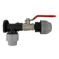 Wall Flange Kit 20mm MDPE - Lever Valve & 25mm MDPE Outlet